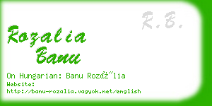 rozalia banu business card